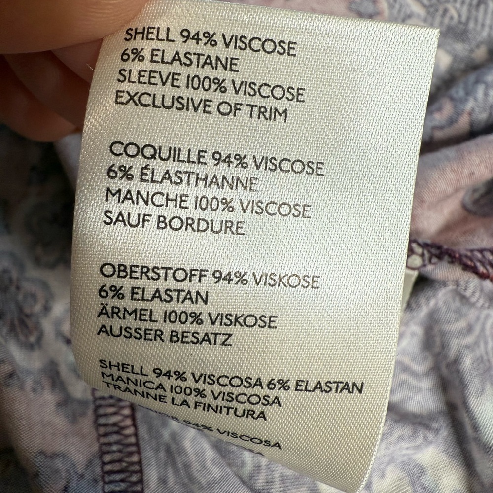 Maeve Anthropologie Summerset Boho Floral Blouse Mixed Print Handkerchief Hem M - Picture 12 of 13